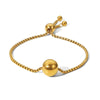 Titanium Steel Geometric Fashion Simple Ball Electroplated Box Chain Necklace For Women
