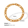 316L Stainless Steel Geometric Figaro Cuba Chain Bracelet For Women With Electroplating