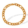 316L Stainless Steel Geometric Figaro Cuba Chain Bracelet For Women With Electroplating