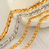 316L Stainless Steel Geometric Figaro Cuba Chain Bracelet For Women With Electroplating