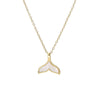 Titanium Steel Geometric Fishtail Pendant Necklace For Women With Electroplating Process
