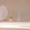 Titanium Steel Geometric Fivepointed Star Necklace Electroplating Highend Niche Design Women's Jewelry