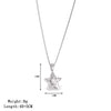 Titanium Steel Geometric Fivepointed Star Necklace Electroplating Highend Niche Design Women's Jewelry