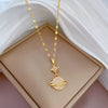 Titanium Steel Geometric Full Diamond Happy Planet Necklace For Women