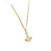 Titanium Steel Geometric Full Diamond Happy Planet Necklace For Women