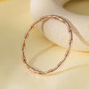 Titanium Steel Geometric Girls Bracelet With Real Gold Electroplating
