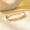 Titanium Steel Geometric Girls Bracelet With Real Gold Electroplating