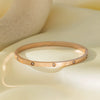 Titanium Steel Geometric Girls Bracelet With Real Gold Electroplating
