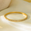 Titanium Steel Geometric Girls Bracelet With Real Gold Electroplating