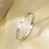 Titanium Steel Geometric Girls Bracelet With Real Gold Electroplating