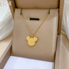 Titanium Steel Geometric Gold Foil Mouse Furnace Electroplating Unisex Cartoon Style Necklace
