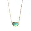 Titanium Steel Geometric Golden Bean Necklace For Women Electroplated Casual Fashion Accessory