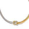 Titanium Steel Geometric Hand Knotted Necklace And Herringbone Bracelet Gold Plated Jewelry