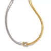 Titanium Steel Geometric Hand Knotted Necklace And Herringbone Bracelet Gold Plated Jewelry