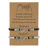 Titanium Steel Geometric Heartshaped Engraving Woven Bracelet