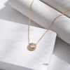 Titanium Steel Geometric High Sense Niche Square Zircon Electroplated Women's Clavicle Chain