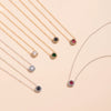 Titanium Steel Geometric High Sense Niche Square Zircon Electroplated Women's Clavicle Chain
