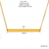 316L Stainless Steel Geometric Horizontal Necklace Clavicle Chain Jewelry With Electroplating