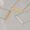 316L Stainless Steel Geometric Horizontal Necklace Clavicle Chain Jewelry With Electroplating