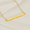 Titanium Steel Geometric Horizontal Row Pendant O Word Chain Gold Plated Fashionable Necklace