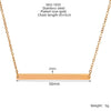 Titanium Steel Geometric Horizontal Row Pendant O Word Chain Gold Plated Fashionable Necklace
