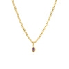 Titanium Steel Geometric Horse Eye Zircon Necklace With Electroplating For Women Light Luxury Style