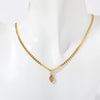 Titanium Steel Geometric Horse Eye Zircon Necklace With Electroplating For Women Light Luxury Style
