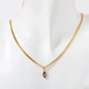 Titanium Steel Geometric Horse Eye Zircon Necklace With Electroplating For Women Light Luxury Style