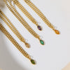 Titanium Steel Geometric Horse Eye Zircon Necklace With Electroplating For Women Light Luxury Style