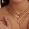 Titanium Steel Geometric Horse Eye Zircon Necklace With Electroplating For Women Light Luxury Style