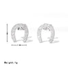 Titanium Steel Geometric Horseshoe Shaped Electroplated Women's Piercing Earrings Jewelry