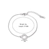 Titanium Steel Geometric Inlaid Zircon Women's Fashion Ring And Bracelet Hand Jewelry Electroplated