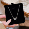 Titanium Steel Geometric Inlaid Zircon Women's Light Luxury Pendant Necklace