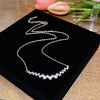 Titanium Steel Geometric Inlaid Zircon Women's Light Luxury Pendant Necklace