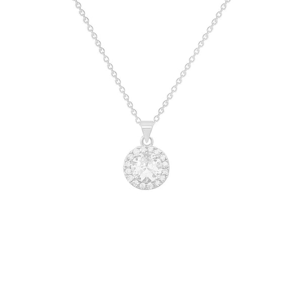 Titanium Steel Geometric Inlaid Zircon Women's Necklace
