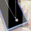 Titanium Steel Geometric Inlaid Zircon Women's Necklace