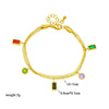 Titanium Steel Geometric Irregular Diamond Pendant Double Layer Chain Women's Jewelry Bracelet With Electroplating