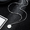 Titanium Steel Geometric Irregular Letter Hollow Necklace Hip Hop Trendy Box Chain Jewelry Polishing Design
