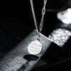 Titanium Steel Geometric Irregular Letter Hollow Necklace Hip Hop Trendy Box Chain Jewelry Polishing Design