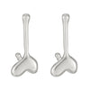 Titanium Steel Geometric Irregular Square Concave Ear Studs With Hammer Pattern And Electroplating For Women