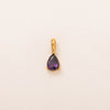 Titanium Steel Geometric 18K Gold Electroplated Birthstone Pendant Necklace With O Word Chain