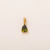 Titanium Steel Geometric 18K Gold Electroplated Birthstone Pendant Necklace With O Word Chain