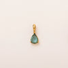 Titanium Steel Geometric 18K Gold Electroplated Birthstone Pendant Necklace With O Word Chain
