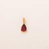 Titanium Steel Geometric 18K Gold Electroplated Birthstone Pendant Necklace With O Word Chain