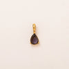 Titanium Steel Geometric 18K Gold Electroplated Birthstone Pendant Necklace With O Word Chain