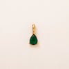 Titanium Steel Geometric 18K Gold Electroplated Birthstone Pendant Necklace With O Word Chain