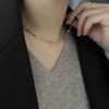 Titanium Steel Geometric Light Luxury Retro Women's Necklace With Electroplating