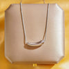 Titanium Steel Geometric Light Luxury Snake Bone Chain Necklace With Eggplant Pendant For Women Electroplated