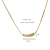 Titanium Steel Geometric Light Luxury Snake Bone Chain Necklace With Eggplant Pendant For Women Electroplated