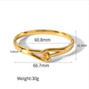 Titanium Steel Geometric Lines Electroplated Ladies Bracelet